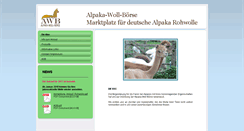 Desktop Screenshot of alpaka-woll-boerse.de