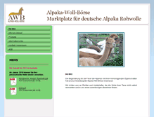 Tablet Screenshot of alpaka-woll-boerse.de